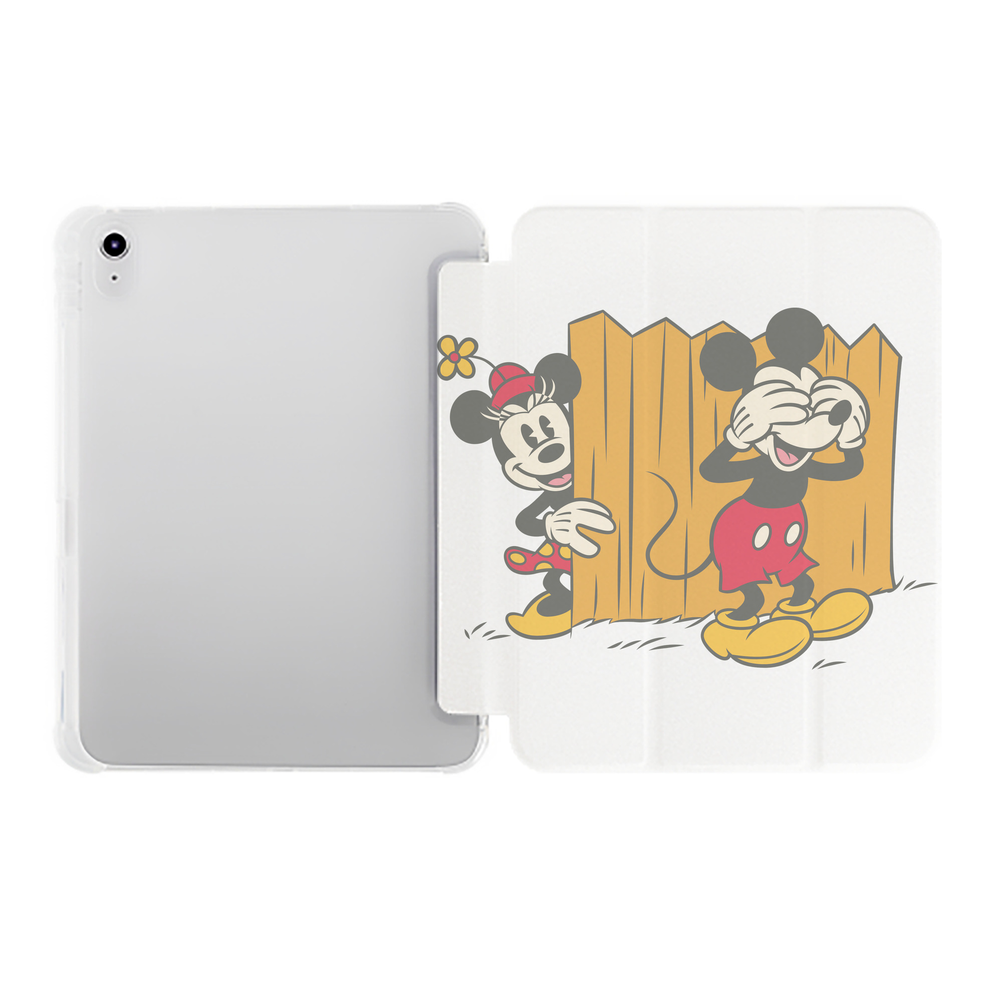 （画像用） ミッキーマウス Mickey Mouse IPad ケース ペン収納付き 三つ折りスタンド PUレザー×シリコン 対応機種9.5/10.5/10.9インチ